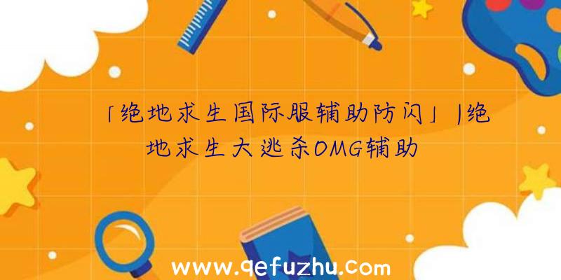 「绝地求生国际服辅助防闪」|绝地求生大逃杀OMG辅助